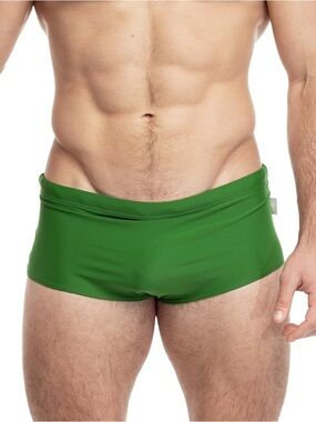 TADDLEE Swim Briefs Swimsuit Men’s US Size L Green Drawstring Lined